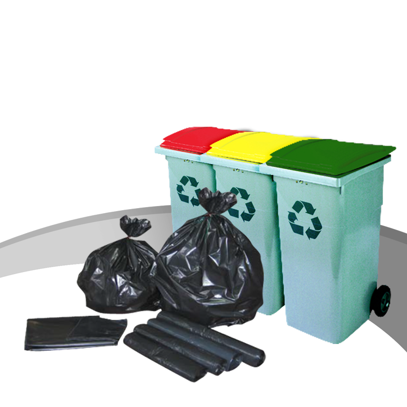 Sacs Poubelles 130L Eco Noir 45m (100) /Colis - Greenline France